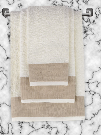 Махровое полотенце для ванной Alfred, бежевое-1